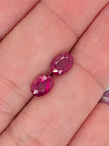 2.23ctw Ruby Oval Matched Pair