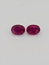 2.23ctw Ruby Oval Matched Pair