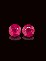 2.52ctw Ruby Round Matched Pair