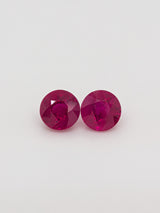 2.52ctw Ruby Round Matched Pair