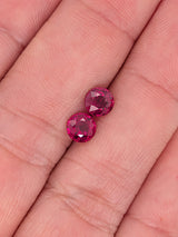 1.54ctw Ruby Round Matched Pair
