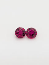1.54ctw Ruby Round Matched Pair