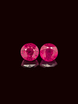 1.35ctw Ruby Round Matched Pair