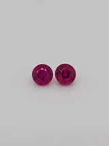 1.35ctw Ruby Round Matched Pair
