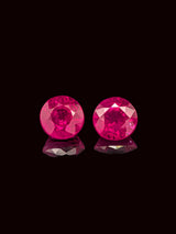 0.92ctw Ruby Round Matched Pair