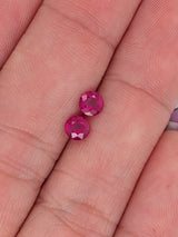 0.92ctw Ruby Round Matched Pair