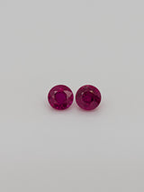 0.92ctw Ruby Round Matched Pair