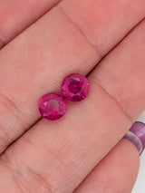 2.30ctw Ruby Round Matched Pair