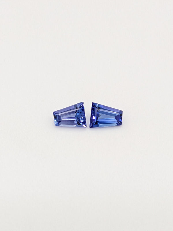 0.66ctw Tanzanite Tapered Baguette Matched Pair