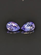 2.74ctw Tanzanite Pear Shape Matched Pair