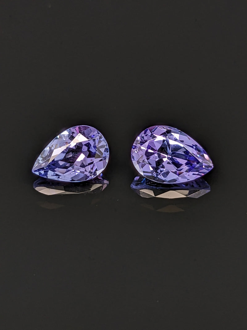 2.69ctw Tanzanite Pear Shape Matched Pair