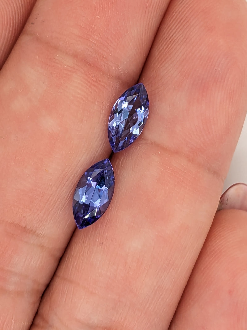 1.75ctw Tanzanite Marquise Matched Pair