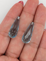 29.59ctw Aquamarine Briolette Matched Pair