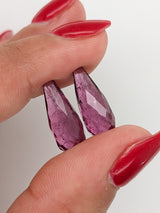 14.55ctw Pink Tourmaline Briolette Matched Pair