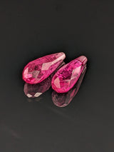 9.20ctw Pink Tourmaline Briolette Matched Pair