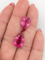 13.52ctw Pink Tourmaline Pear Shape Matched Pair