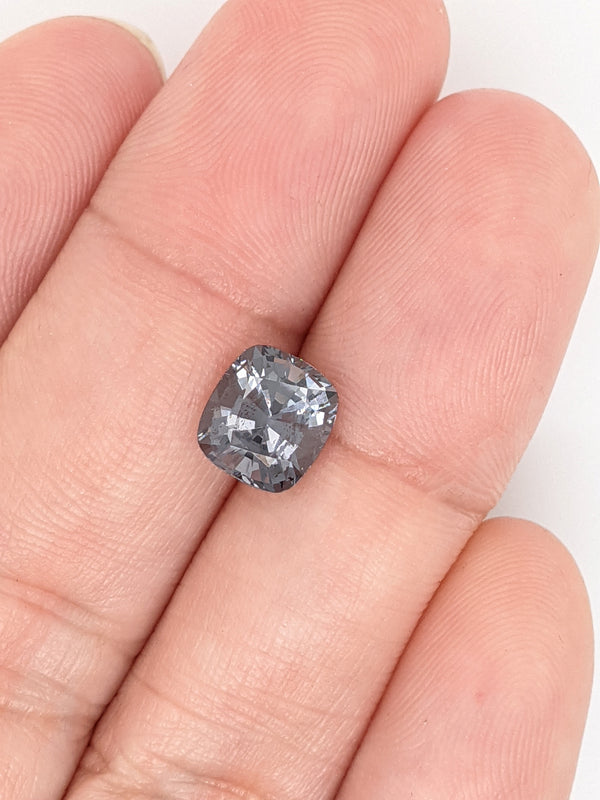 2.42ct Grey Spinel Cushion Cut