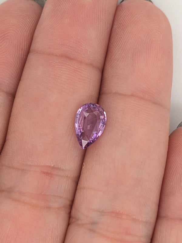 1.55ct Purple Sapphire Pear Shape