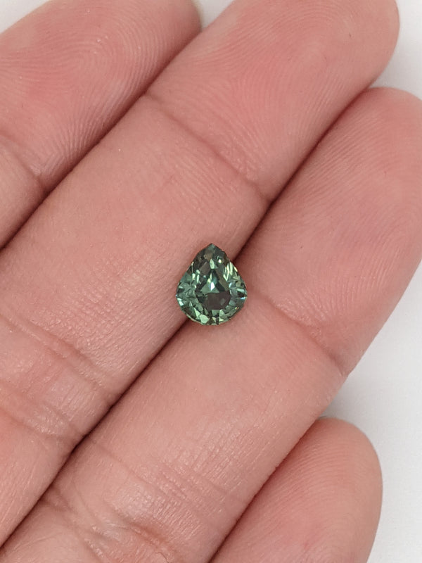 1.35ct Teal Sapphire Pear Shape