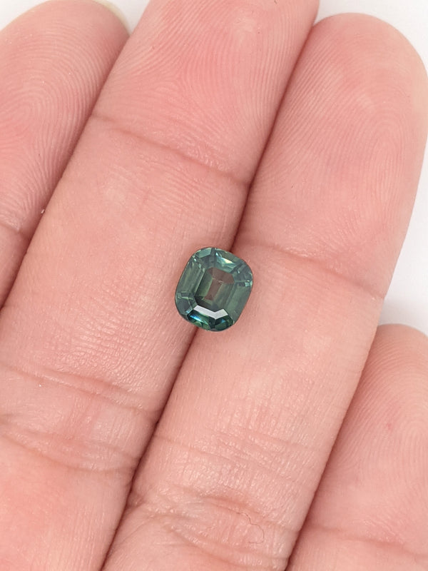 1.95ct Teal Sapphire Cushion Cut