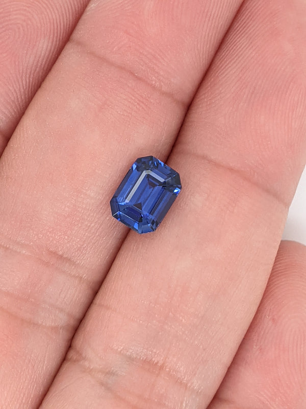 1.96ct Blue Sapphire Emerald Cut
