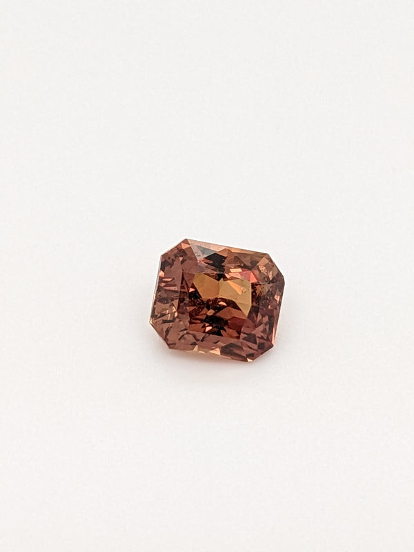 2.11ct Orange Sapphire Radiant Cut