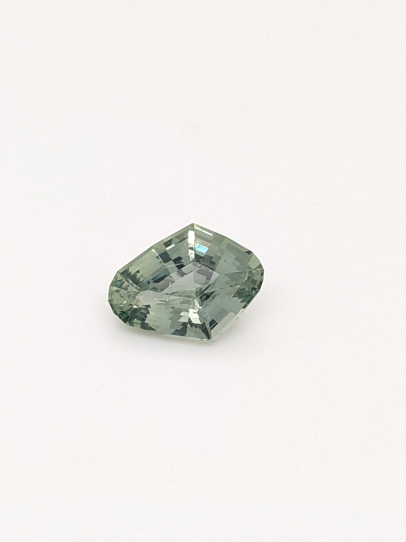 4.15ct Mint Sapphire Geometric Cut