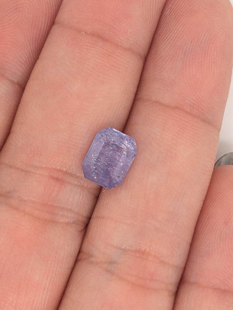 2.45ct Purple Sapphire Emerald Cut