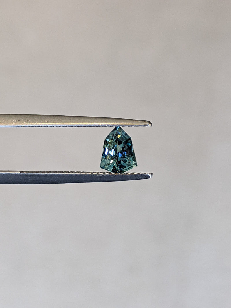 1.06ct Teal Sapphire Shield Cut