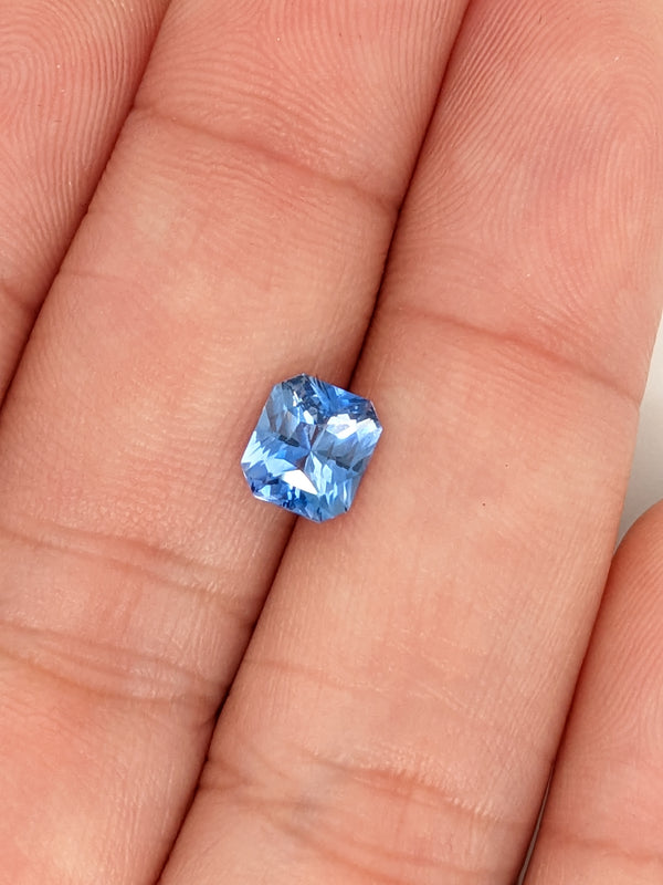 1.54ct Blue Sapphire Radiant Cut