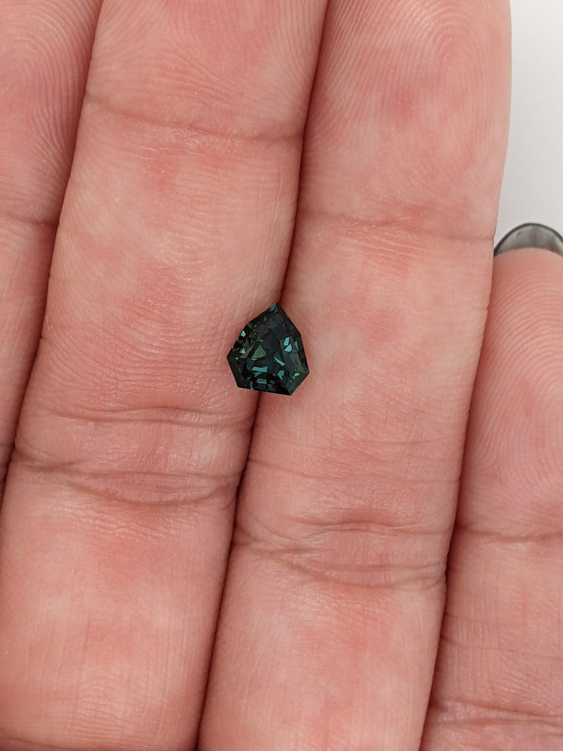 1.08ct Teal Sapphire Shield Cut