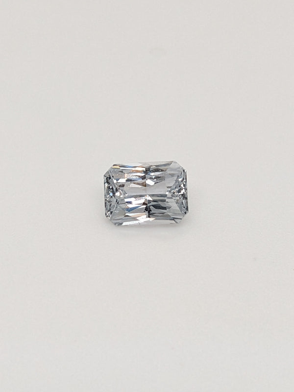 2.19ct White Sapphire Radiant Cut