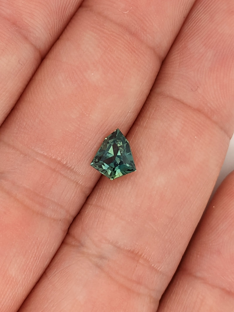 1.23ct Teal Sapphire Kite Shape