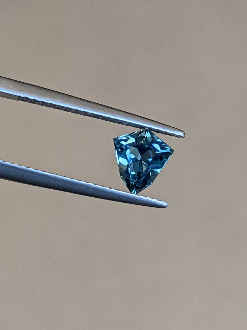 1.23ct Teal Sapphire Kite Shape