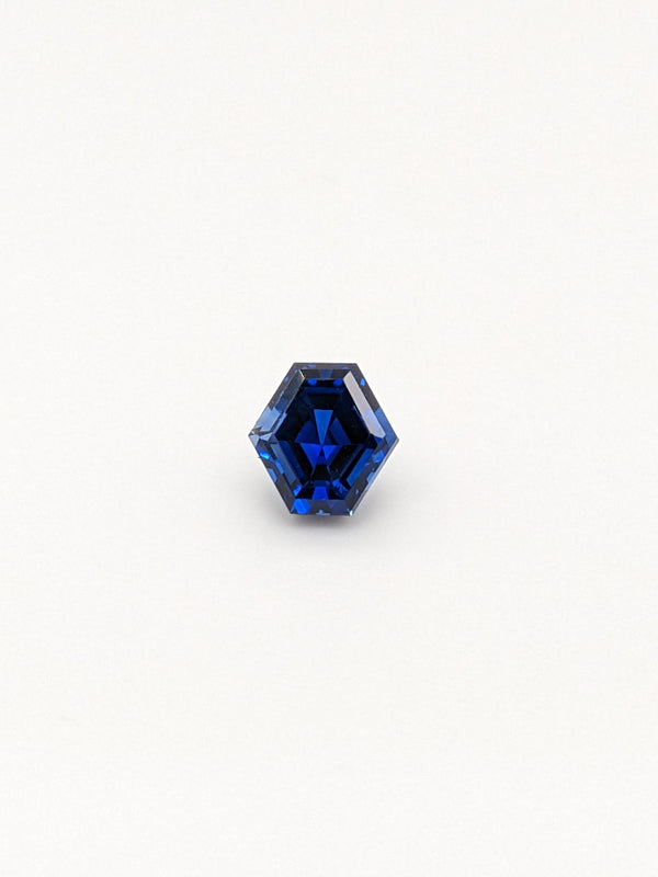 1.01ct Blue Sapphire Elongated Hexagon
