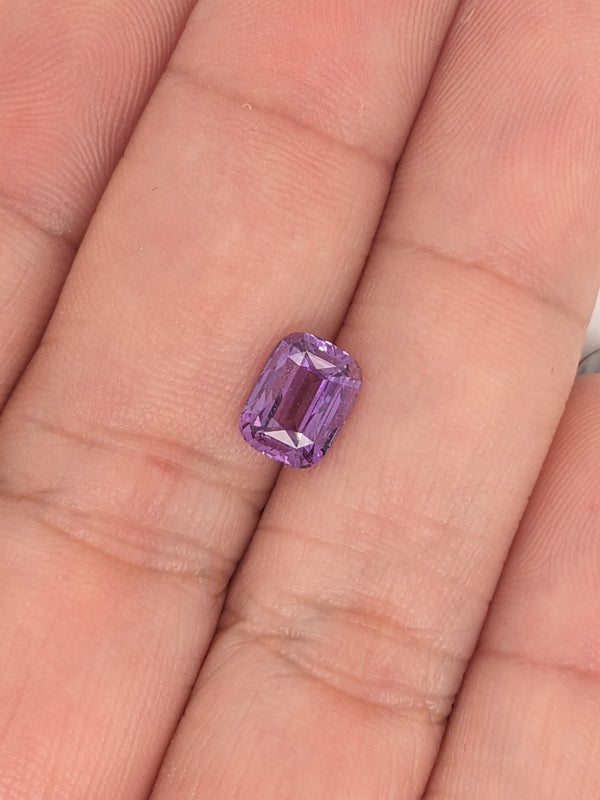 1.70ct Purple Sapphire Cushion Cut