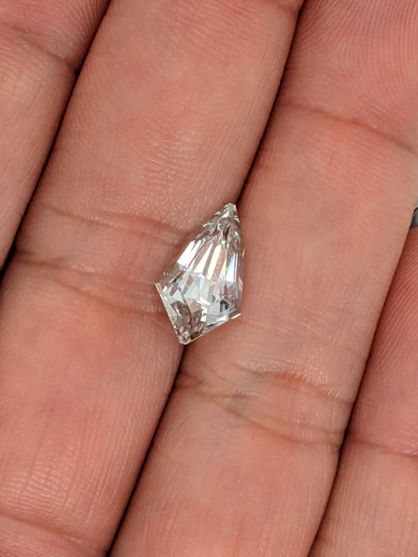 3.13ct White Sapphire Kite Shape