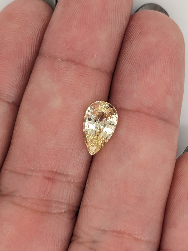 2.12ct Yellow Sapphire Pear Shape