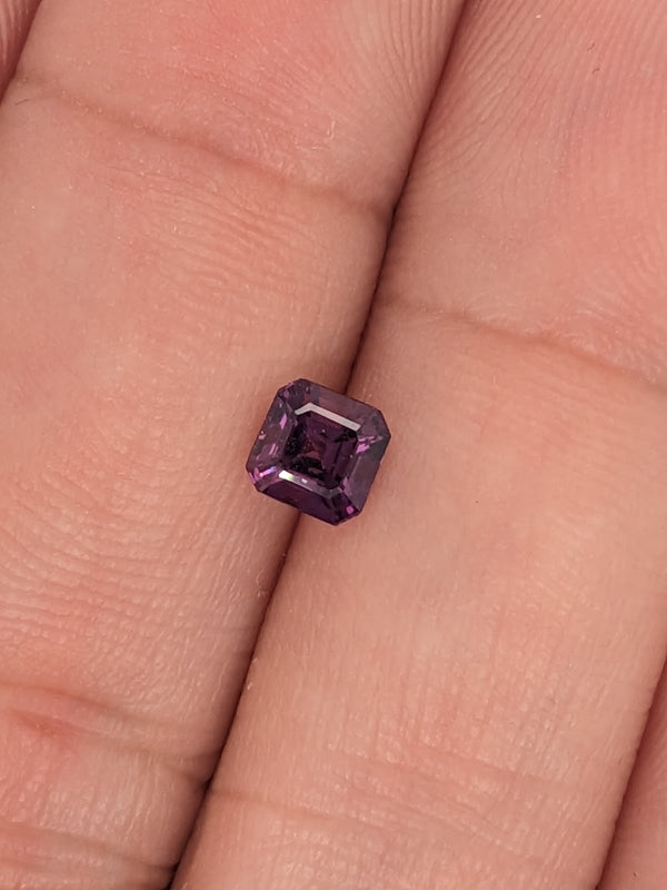 0.61ct Purple Sapphire Asscher Cut