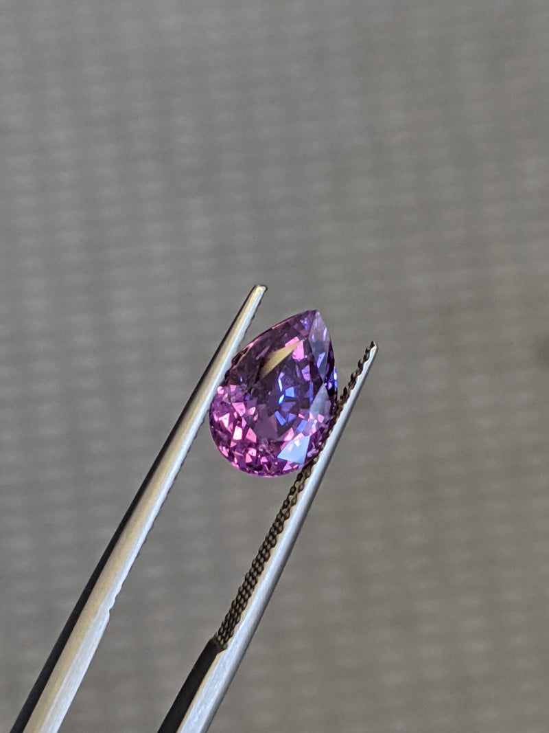 2.97ct Purple Sapphire Pear Shape