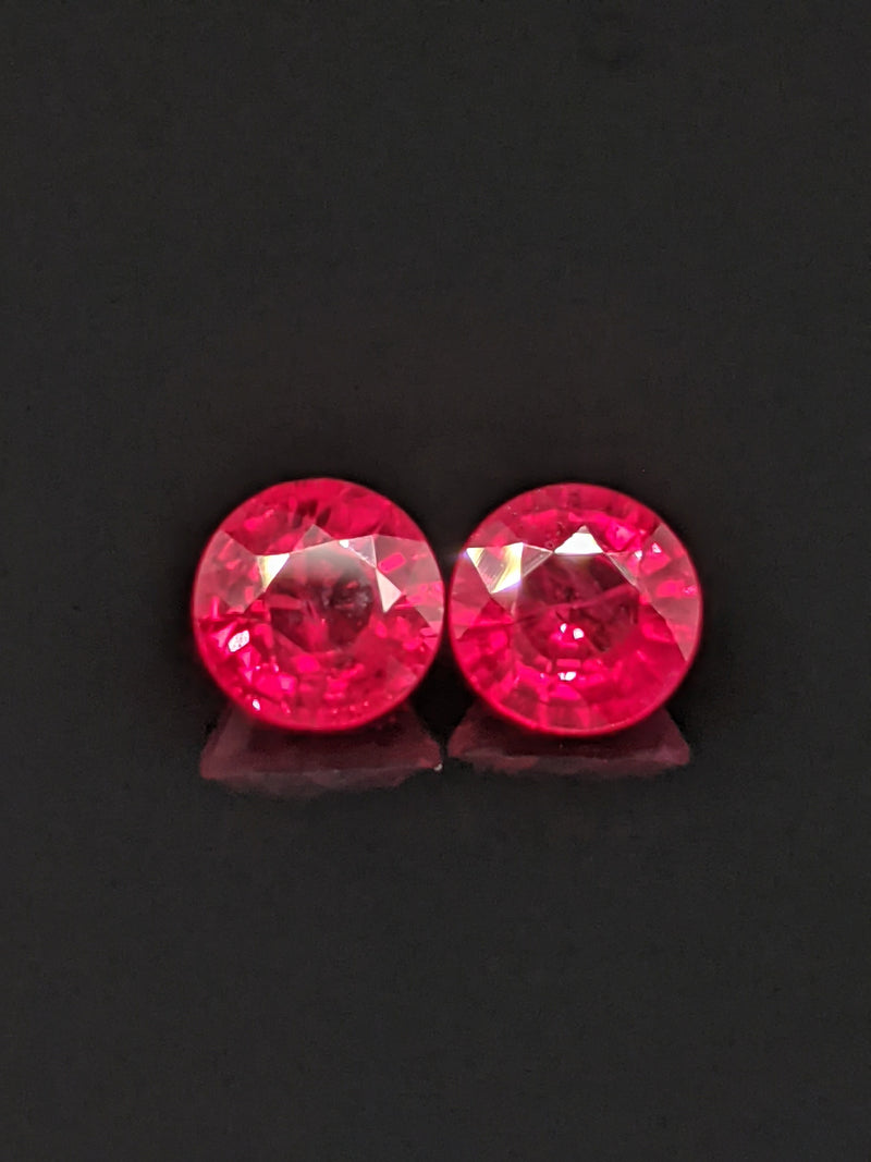 1.54ctw Ruby Round Pair