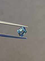 1.58ct Teal Sapphire Geometric Cut