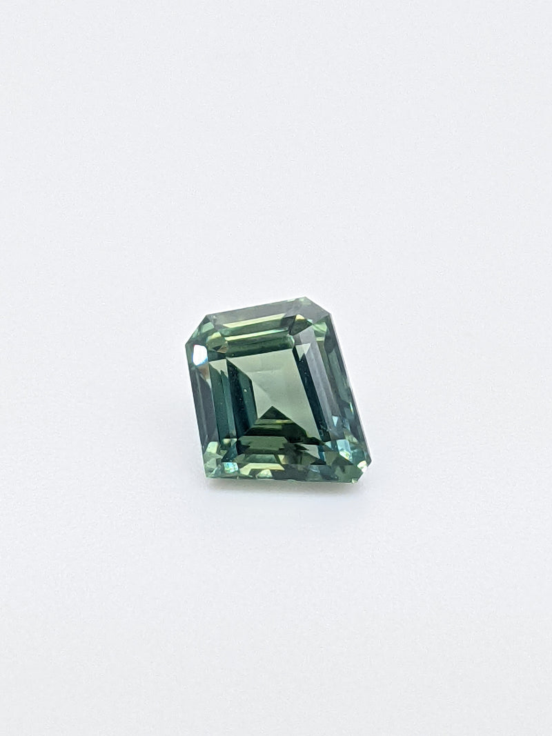 1.58ct Teal Sapphire Geometric Cut